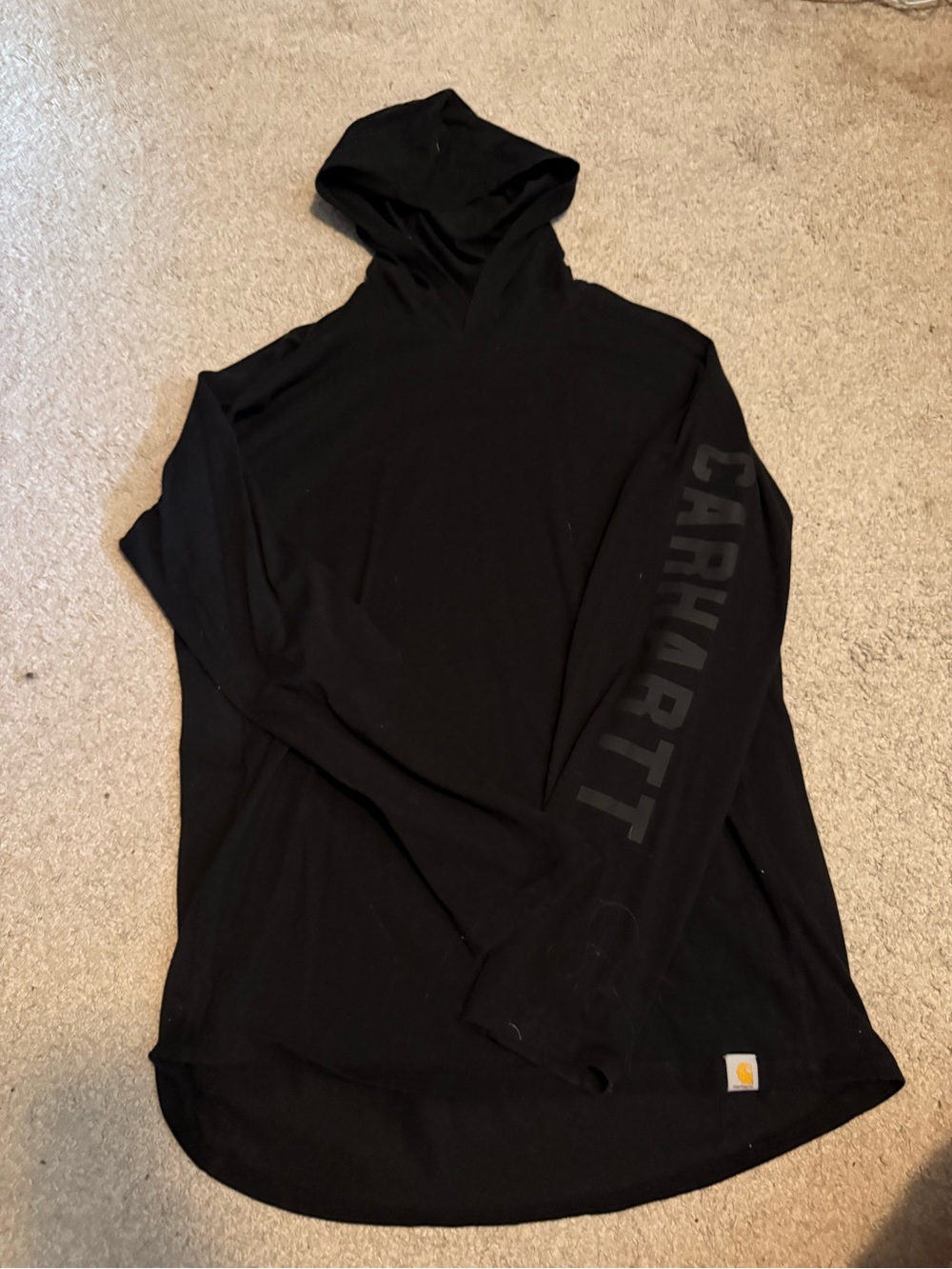 Carhartt Black Relaxed Fit Hooded Tee - Picture 1 of 3